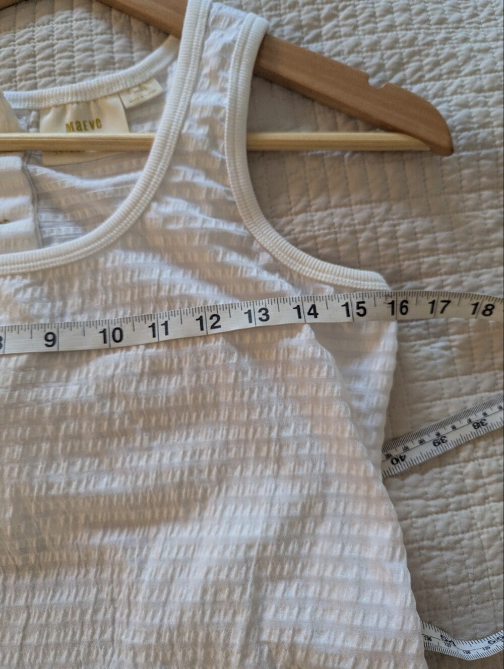 MAEVE by Anthropologie Seersucker Women’s White Tie-back Tank X-Small - Picture 10 of 11